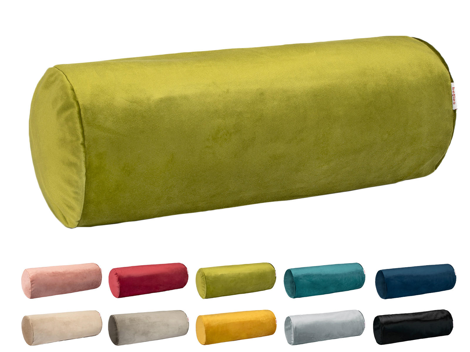 NACKENROLLENHÜLLE Samt&Sonders mai-grün 40/15 cm - Olivgrün/Grün, Textil (15/40cm) - beties Heimtextil