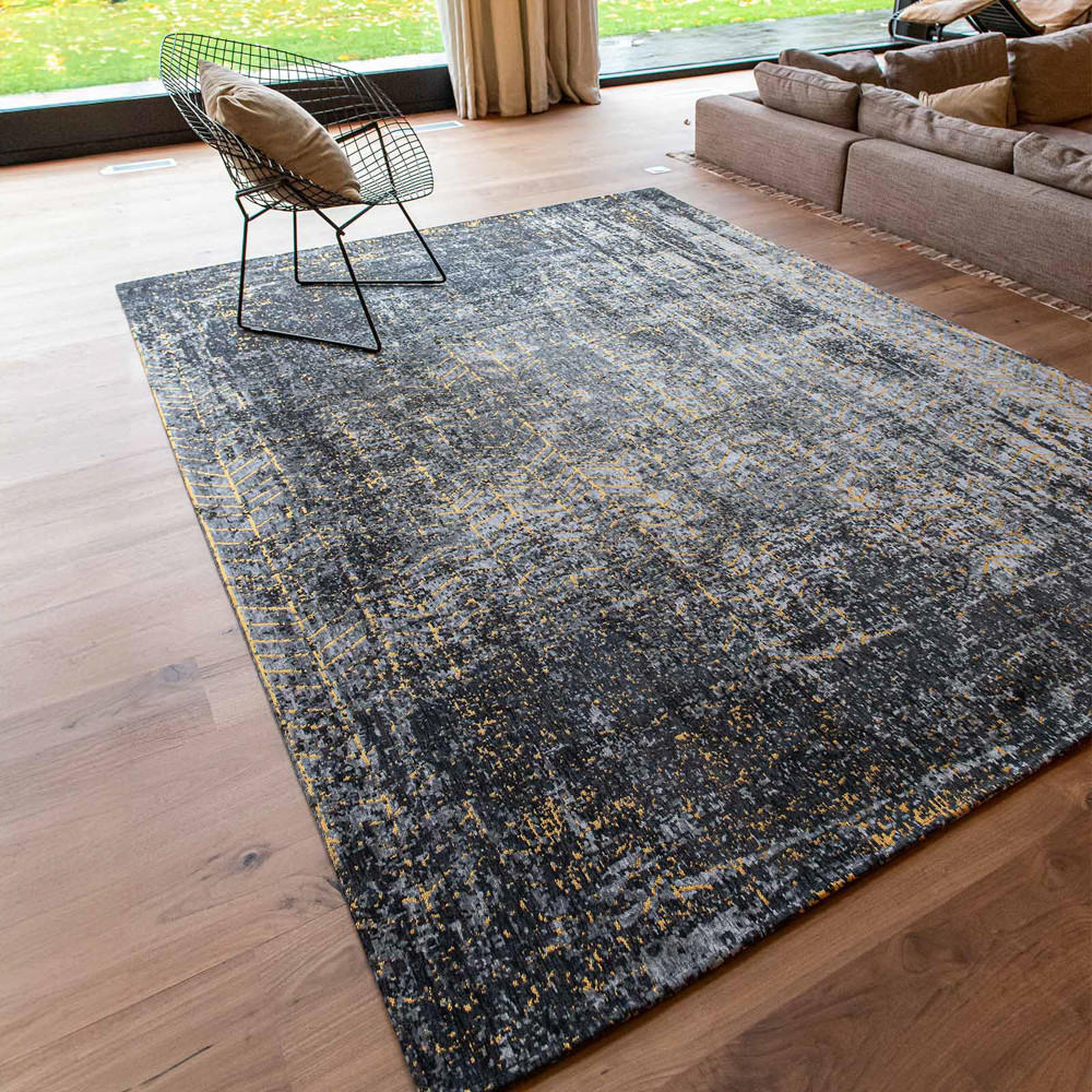 TEPPICH Broadway Glitter Mad Men 170/240 cm - Schwarz, Textil (170/240cm) - Louis De Poortere