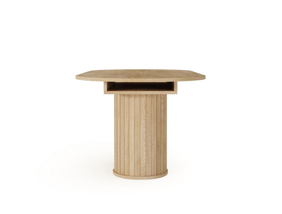 ESSTISCH Rivo Eiche Cremona, Esstisch mit kanneliertem Fuß - Eichefarben, Holzwerkstoff/Metall (90/220/76cm) - Bettso