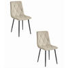 ESSZIMMERSTUHL 2er Set Beige Velours, Gepolsterte Sitzfläche, Modernes Design - Beige, Textil (51/86/56cm) - Best For Home