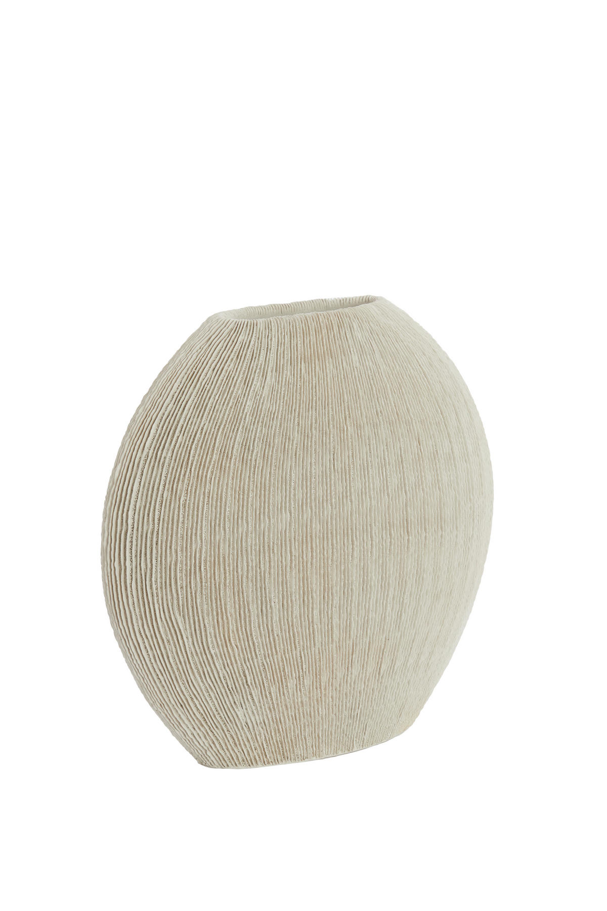 VAZE Bubio Weiß 50/15/50 cm - Weiß, Kunststoff (50cm) - Light & Living