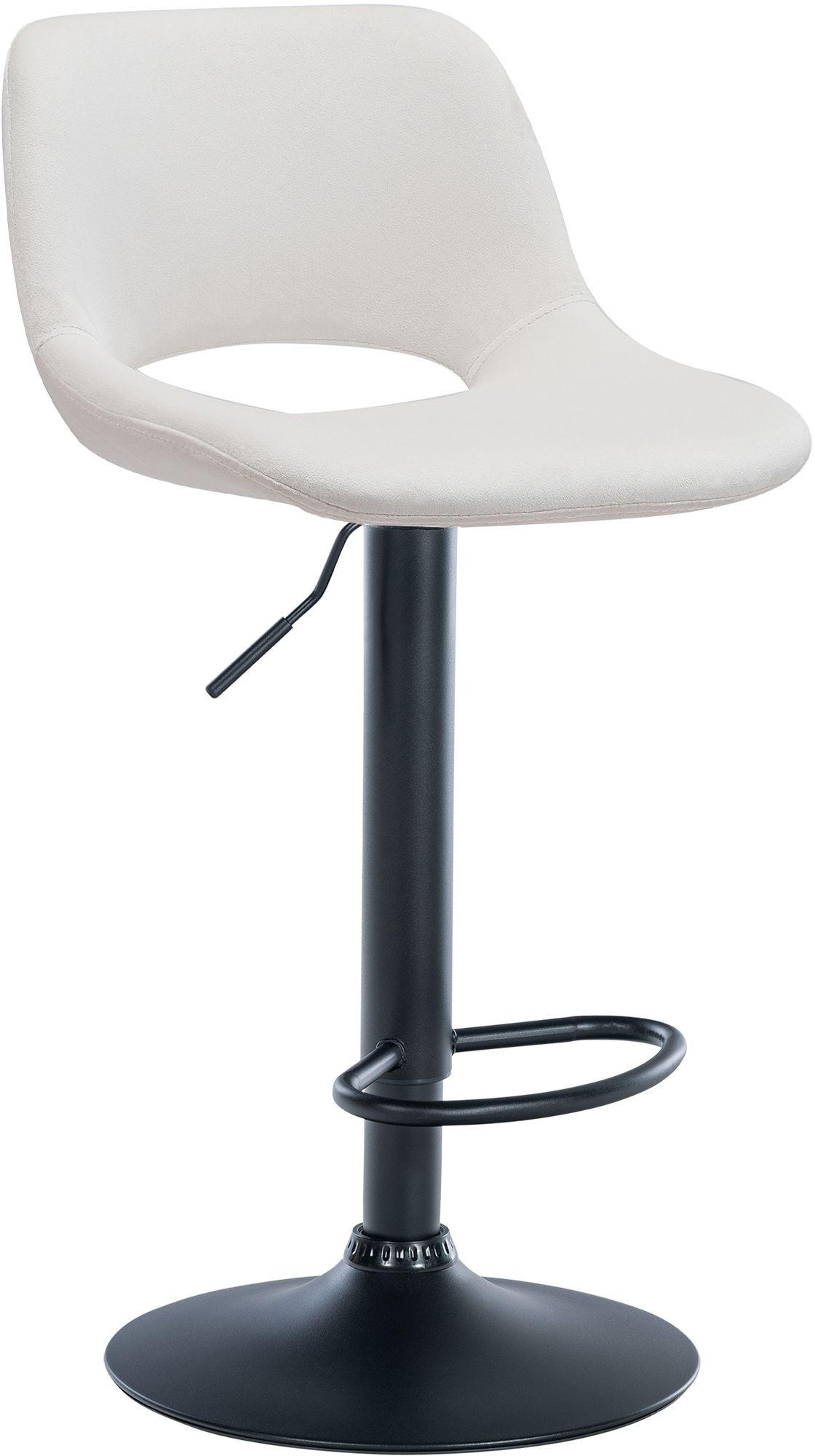 BARHOCKER Samt creme - Creme, Textil (42/86/46cm) - CLP