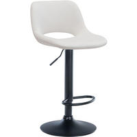 BARHOCKER JAKSON Creme Samt Schwarz - Creme, Textil/Metall (42/86/46cm) - DELUKE