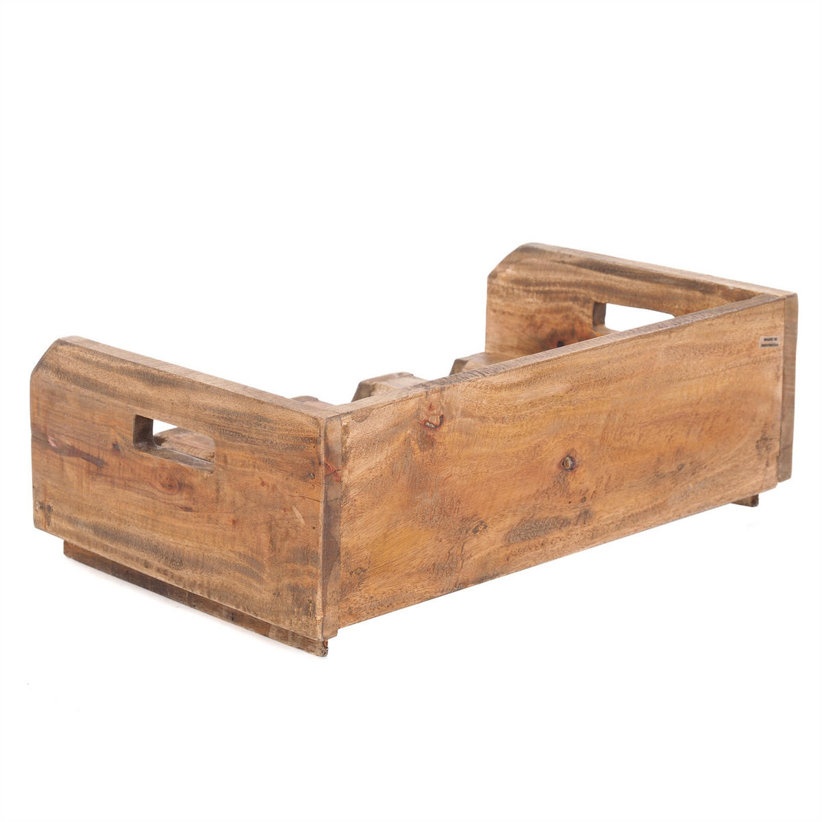 FLASCHENREGAL BUILDER Recyclingholz, für 4 Flaschen, stapelbar naturfarben - Naturfarben, Holz (46/15/30cm) - DESIGN DELIGHTS