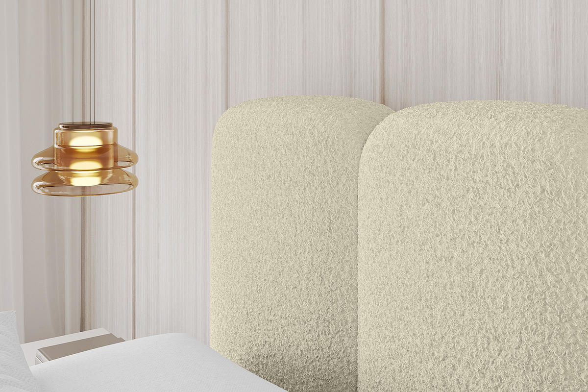 POLSTERBETT mit Bettkasten und Lattenrost, Boxbett ohne Matratze - KALA 180x200 Beige - Taupe, Holzwerkstoff/Textil (180/200cm) - ALTDECOR