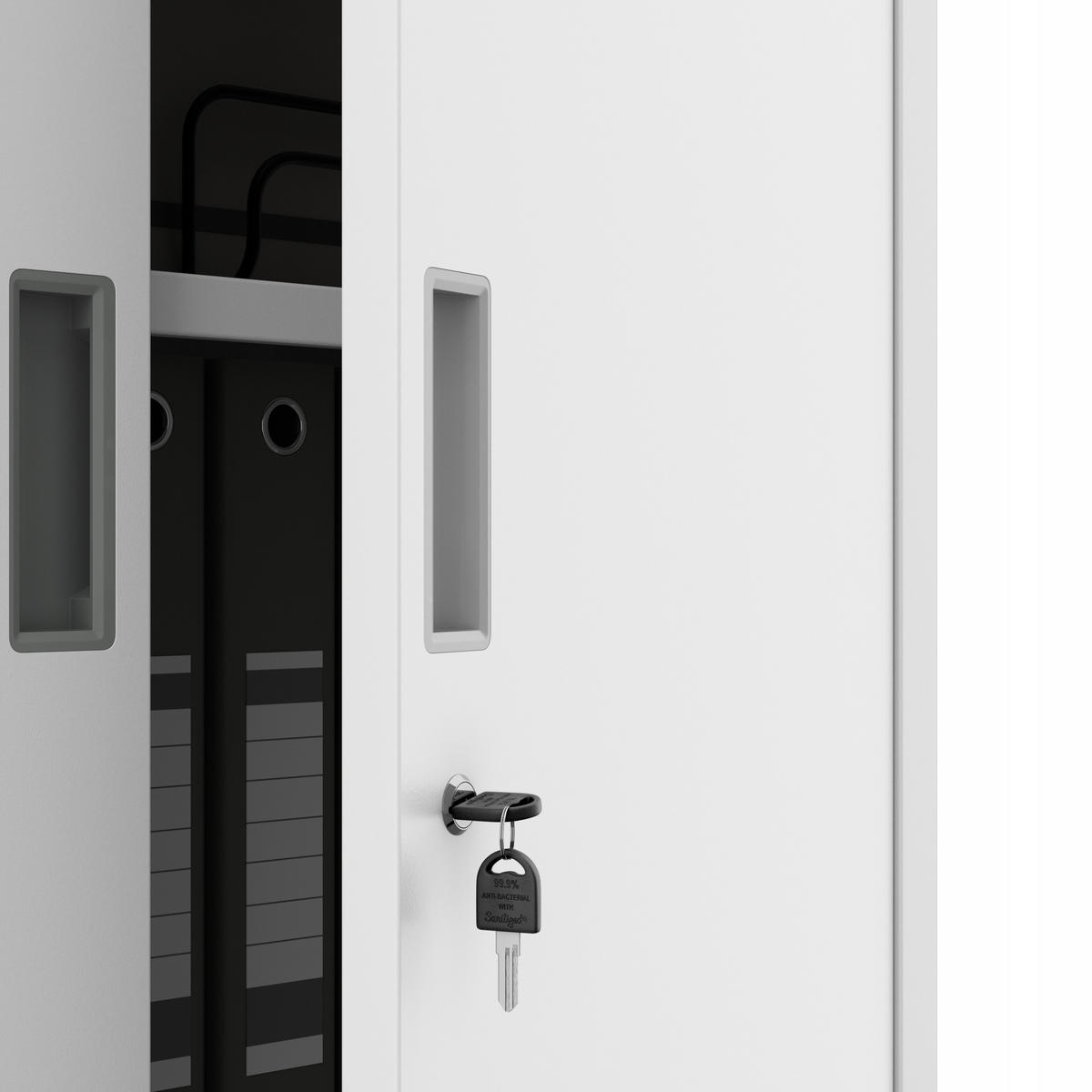 AKTENSCHRANK Jan Compact - Weiß, Metall (80/175/40cm) - Jan Nowak