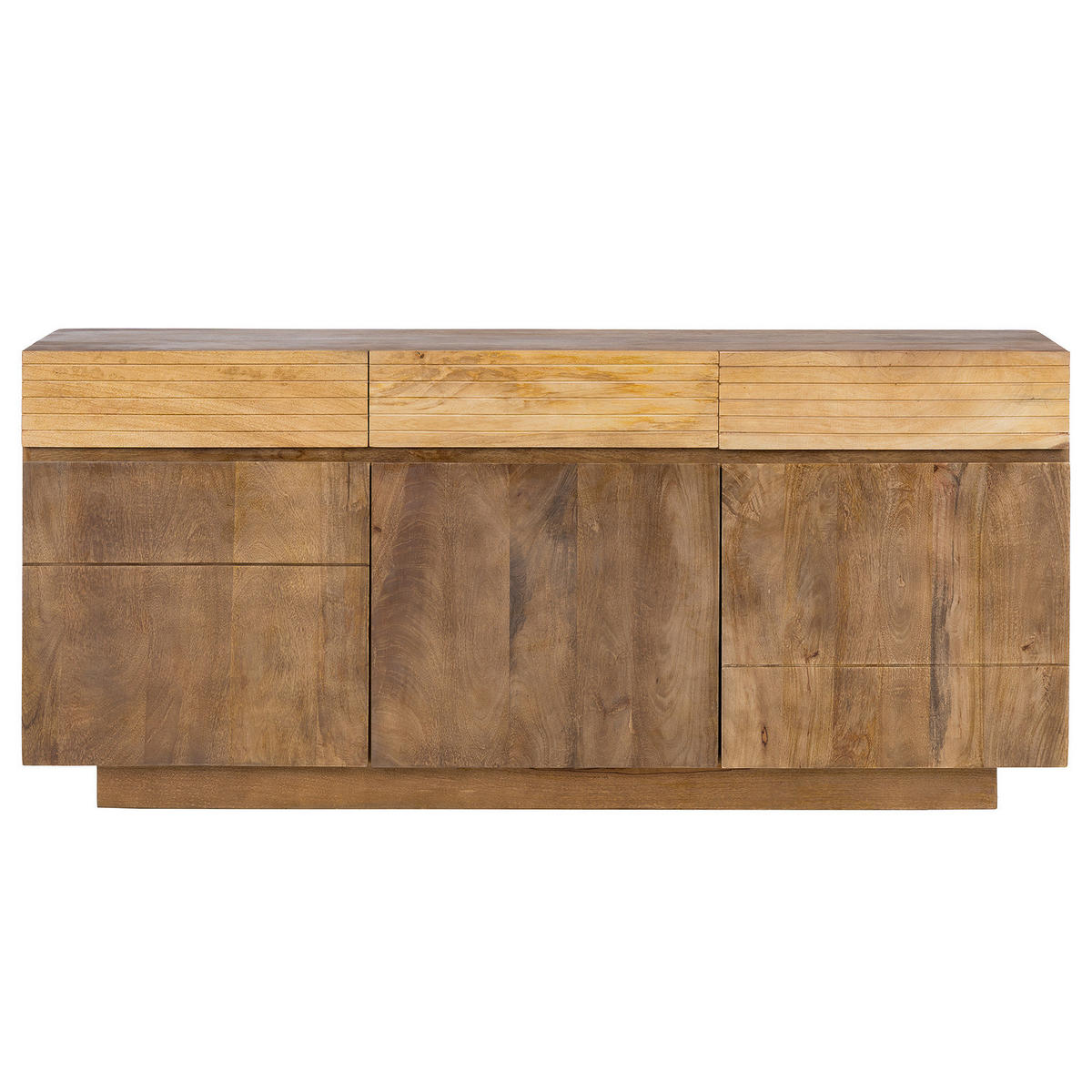 MASSIVES SIDEBOARD mit 3 Türen - Mango - Naturfarben, Holz (170/77/40cm) - home24