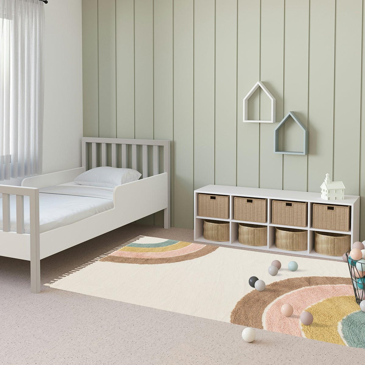 KINDERTEPPICH aus Baumwolle mehrfarbig - Multicolor, Naturmaterialien (120/170cm) - AFK Living