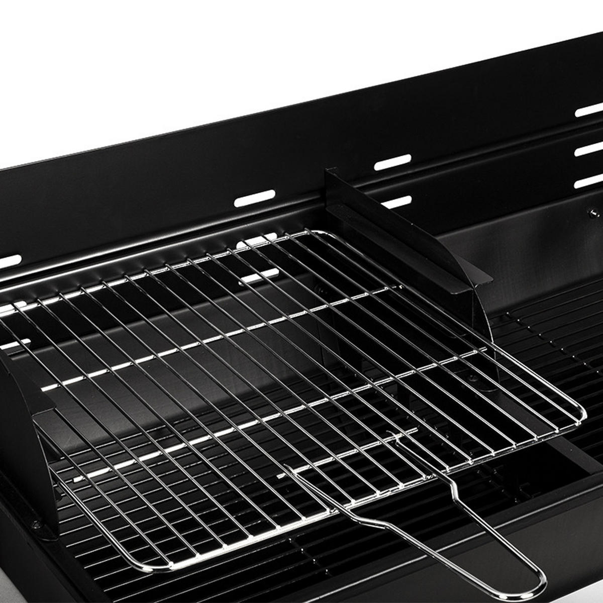 HOLZKOHLEGRILL Malaga Schwarz - Schwarz, Metall (53/94/133cm) - Somagic