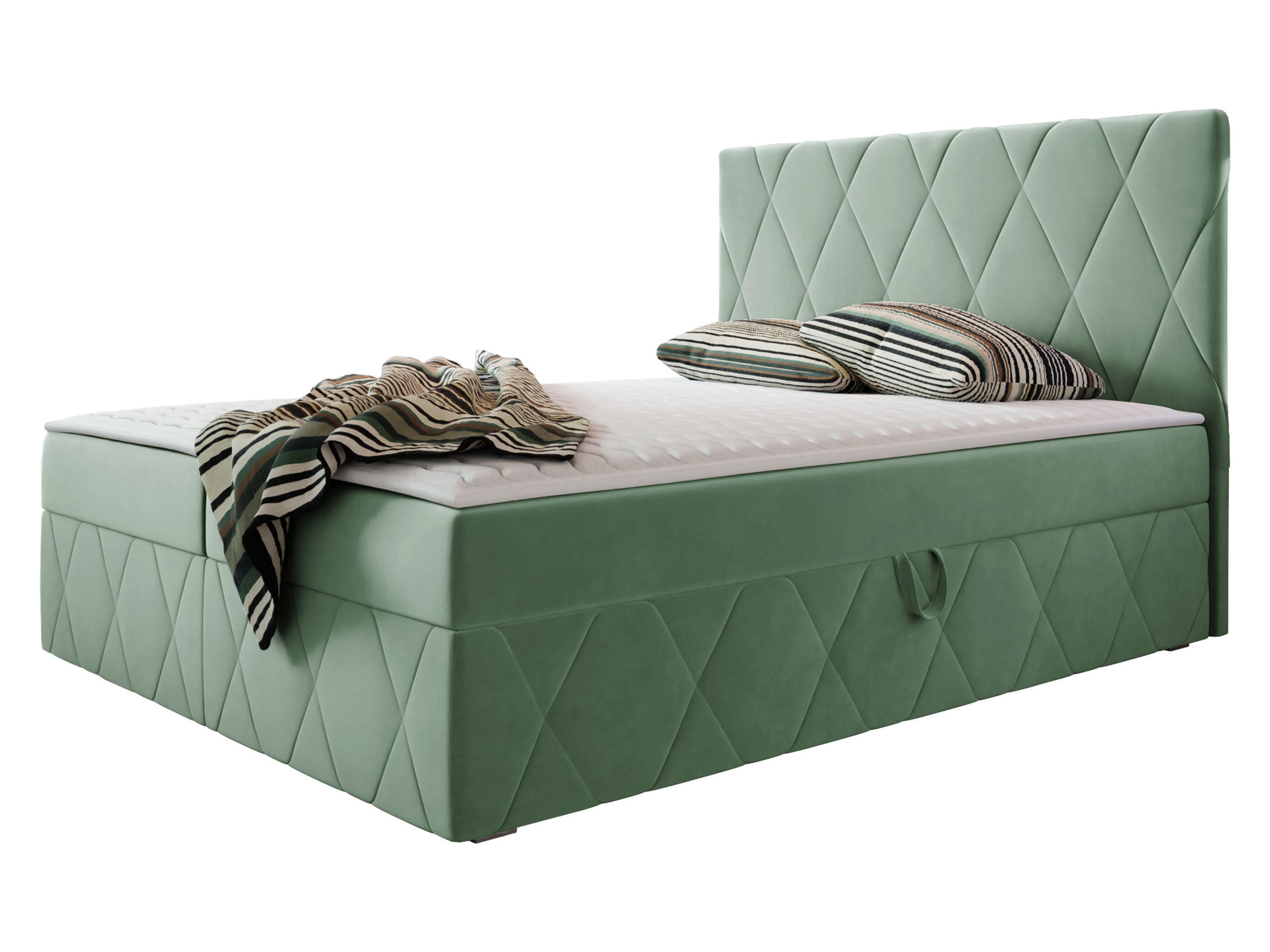 BOXBETT Simoti - Hellgrün, Holzwerkstoff (140/200cm) - MIRJAN24