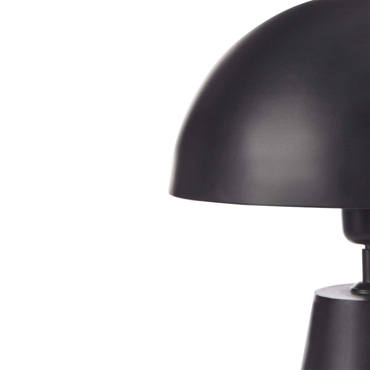 TISCHLEUCHTE Schwarz Palmiet - Schwarz, Metall (31/31/48cm) - Beliani