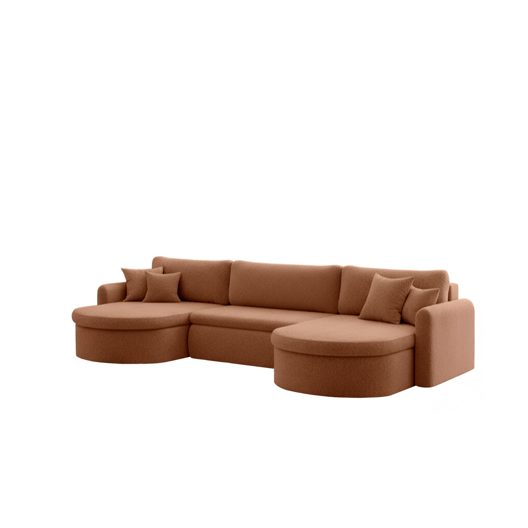 Fun Möbel Wohnlandschaft Braun 350x83x160 cm