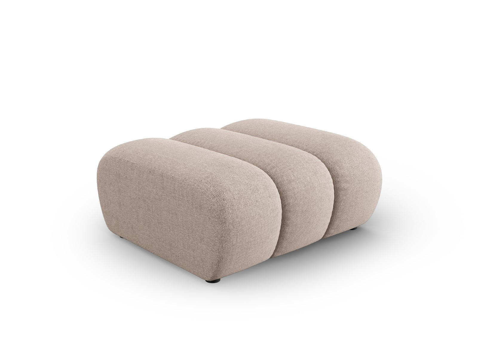 POUF Lupine aus Chenille-Stoff beige - Beige, Textil (95/43/92cm) - Micadoni