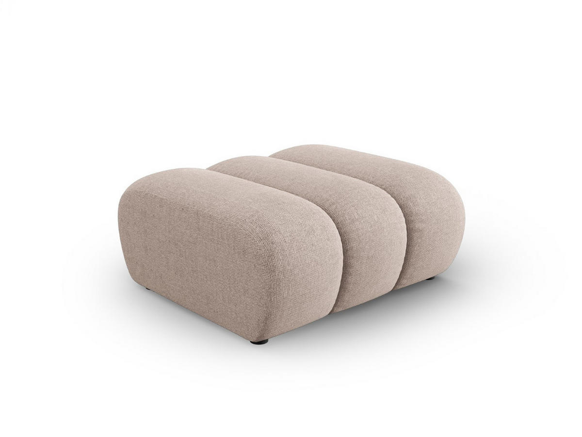 POUF Lupine aus Chenille-Stoff beige - Beige, Textil (95/43/92cm) - Micadoni