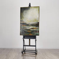 GEMÄLDE Echo der Natur Schattenfugenrahmen Gold 120x80 cm - Goldfarben, Holz (120/80cm) - YS-art gallery