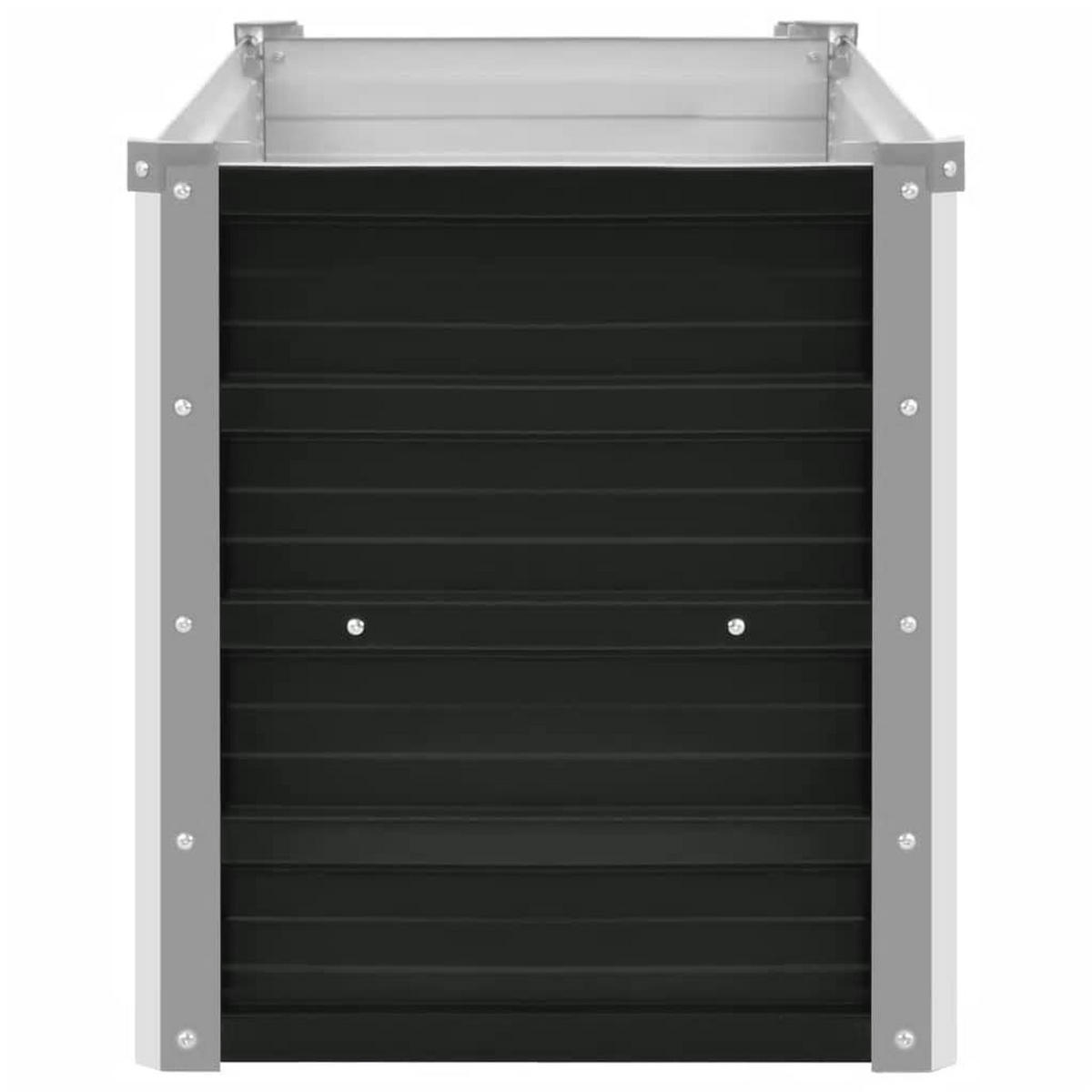 HOCHBEET für Garten OSKAR Anthrazit 160x40x45 cm Metall - Anthrazit, Metall (160/45/40cm) - DELUKE