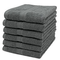 HANDTÜCHER, 6er-Set, 50x100 cm, 100% Baumwolle, Grau - Grau, Textil (50/100cm) - Zollner