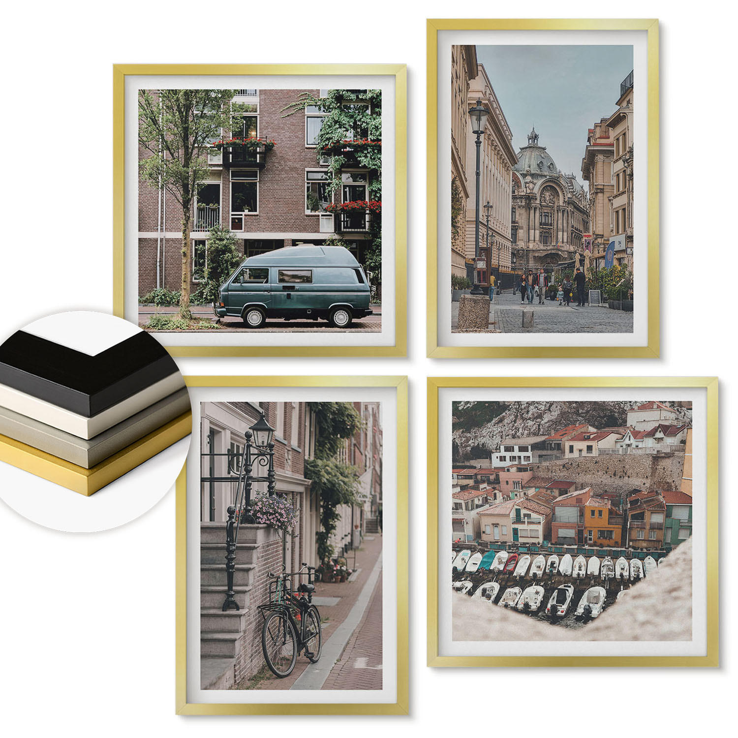 ArtPrintCave Wandbilder Gold 50x50 cm