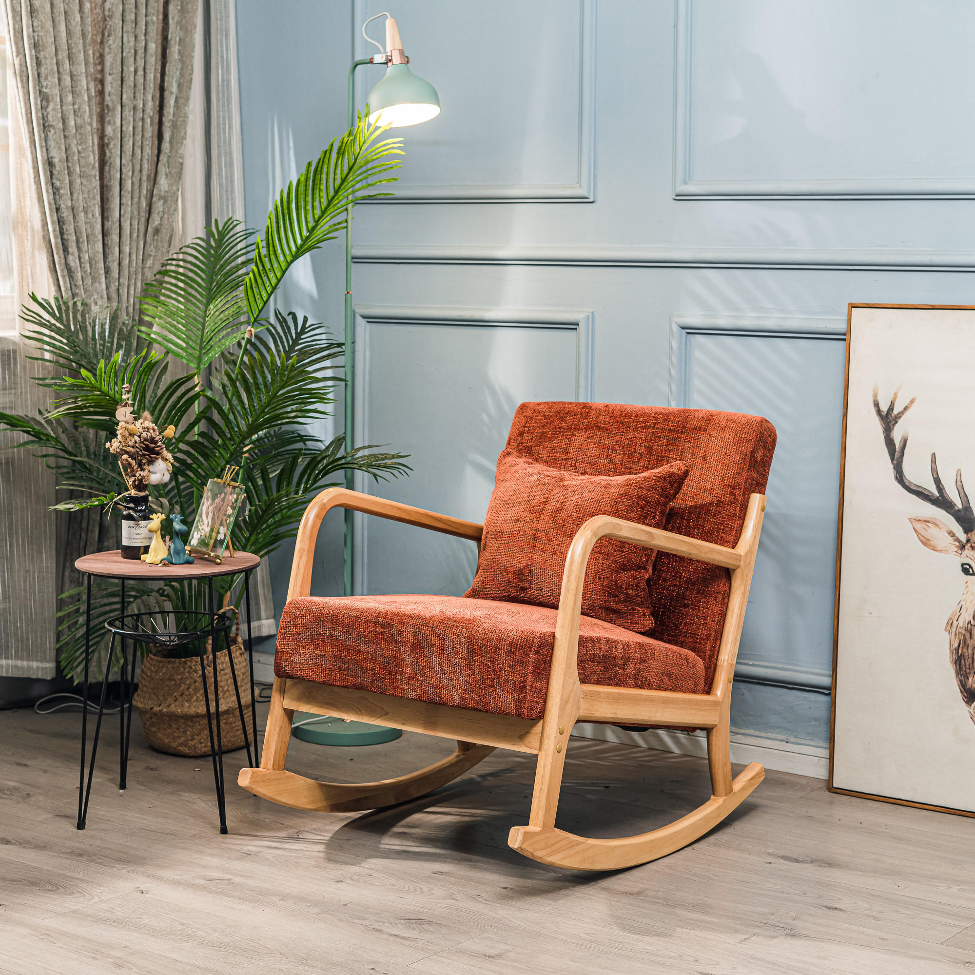 SESSEL Holz Terrakotta - Rot, Holz (64/80/88cm) - Nordlys