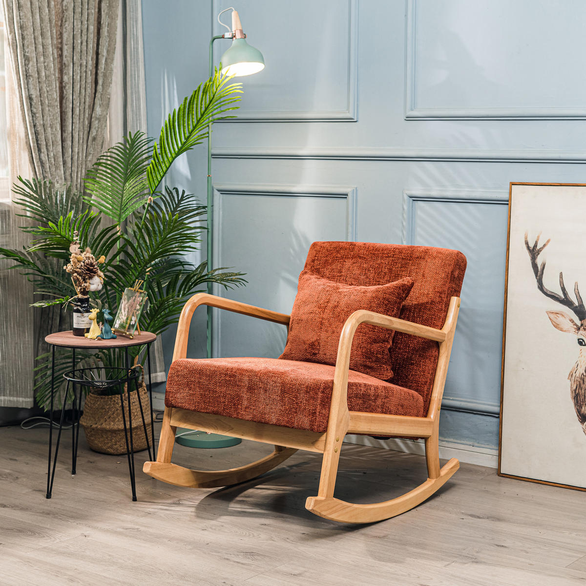 SESSEL Holz Terrakotta - Rot, Holz (64/80/88cm) - Nordlys