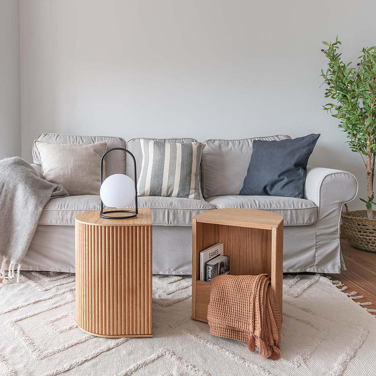 HOCKER Duna mit Stauraum - Eichefarben, Holz (35/45/32.8cm) - Woodendot