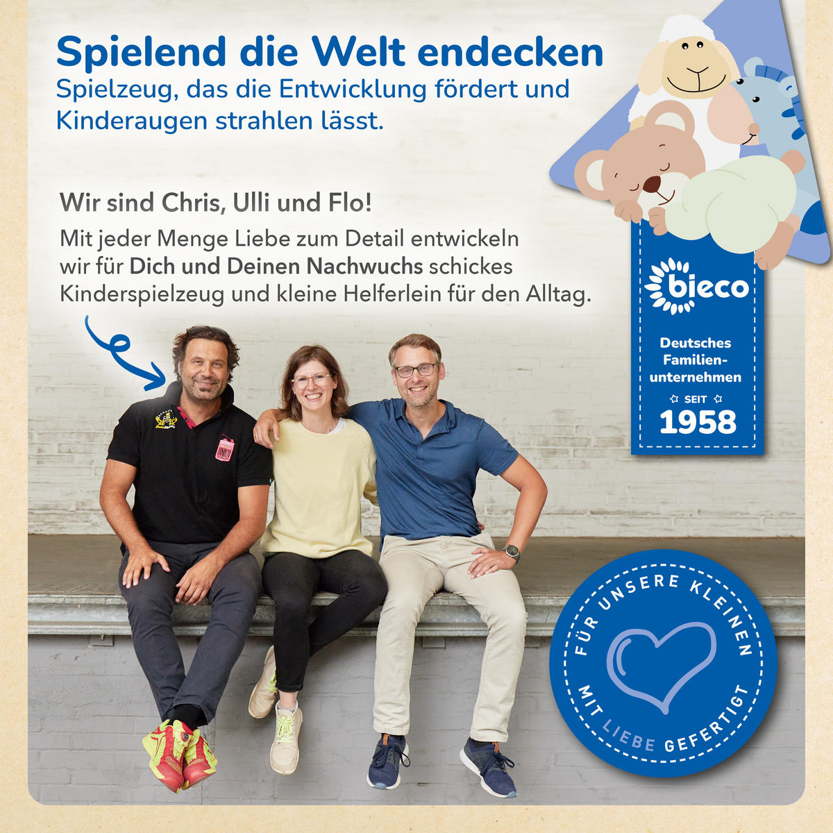 RASSEL Ball Kleinkinder - ab 6 Monat - Multicolor, Textil (11/11cm) - Bieco Spielwaren