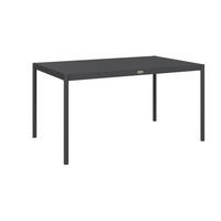 GARTENTISCH, Dunkelgrau, Aluminium - Dunkelgrau, Metall (145/90/74cm) - Outsunny