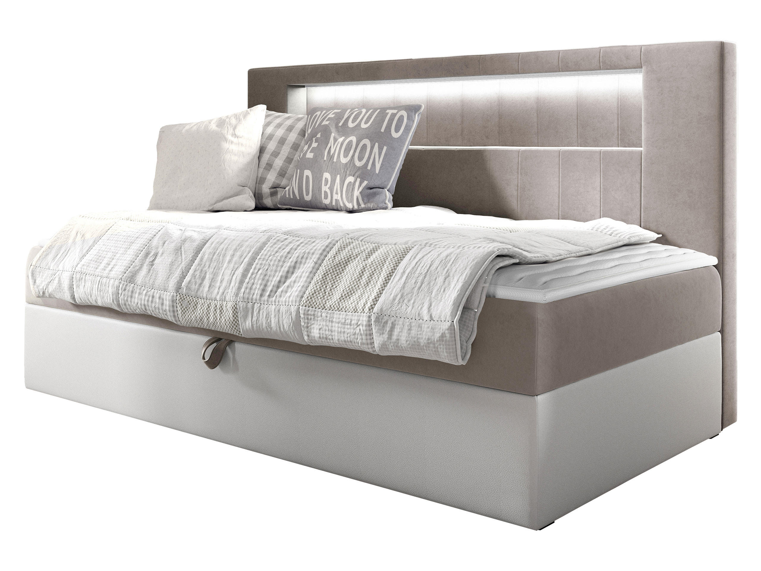 BOXBETT Gold Junior 2 - Creme/Weiß, Holz (100/200cm) - MIRJAN24