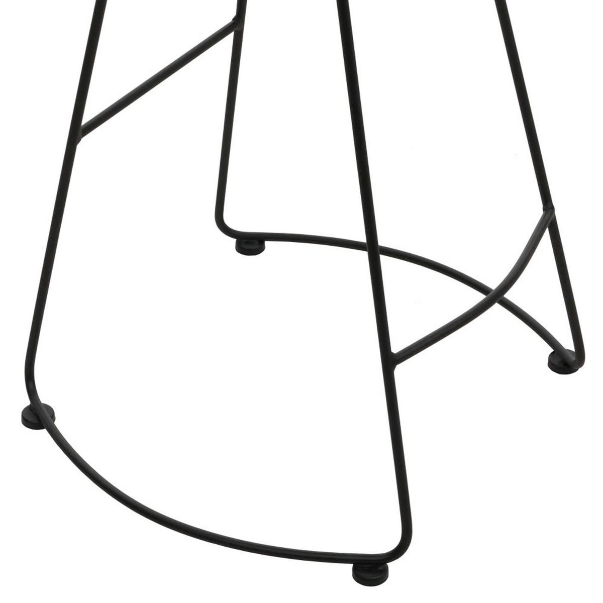 BARHOCKER Sitzhöhe 68cm Fußablage Metall Massiv-Holz 3D-Struktur Natur Küchenhocker - Naturfarben, Holz/Metall (48/68/44cm) - PROREGAL