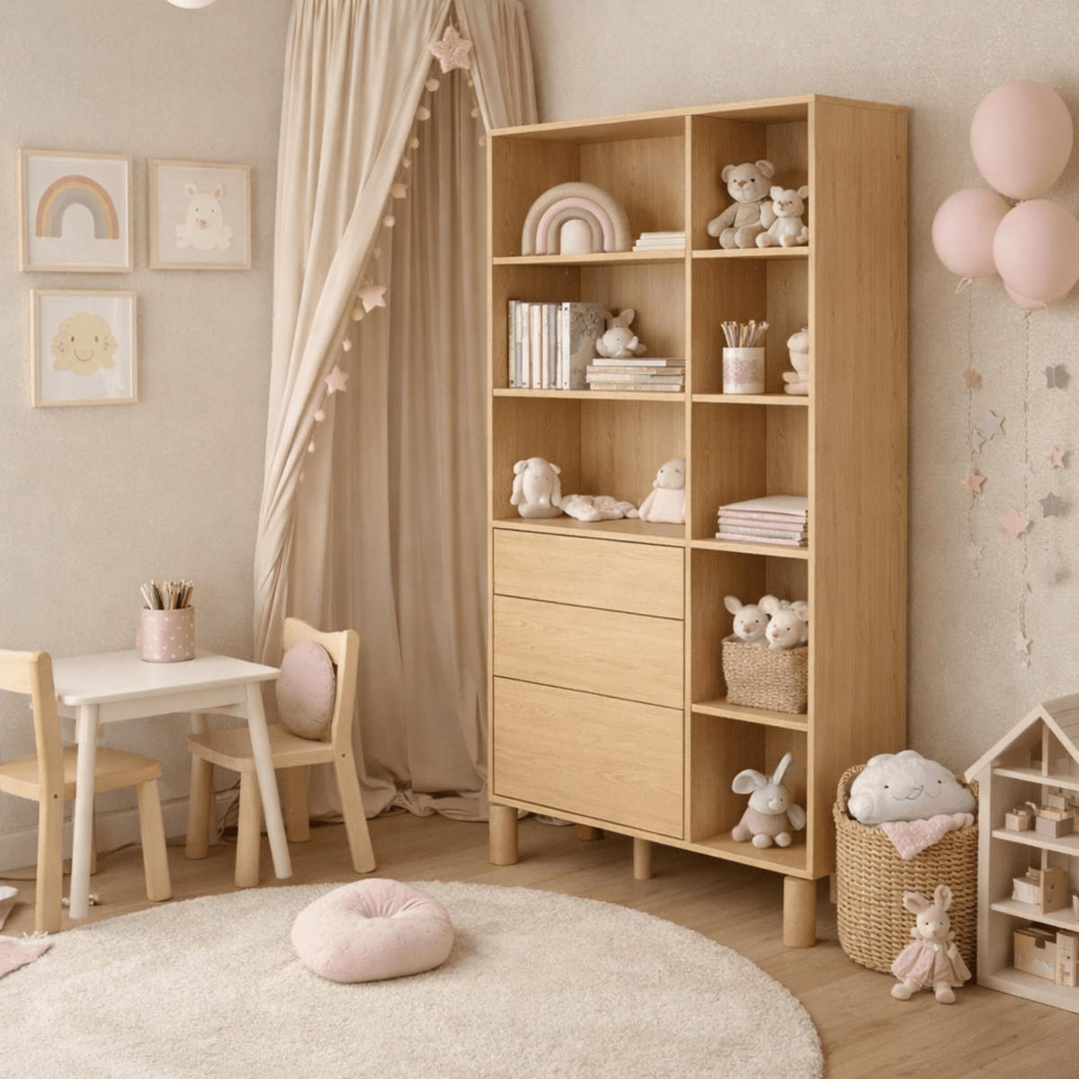 REGAL Sanden SN-8 110 x 197 x 40,6 cm Eiche Bookmatch - Eichefarben, Holz/Holzwerkstoff (110/197/40.6cm) - Koseto
