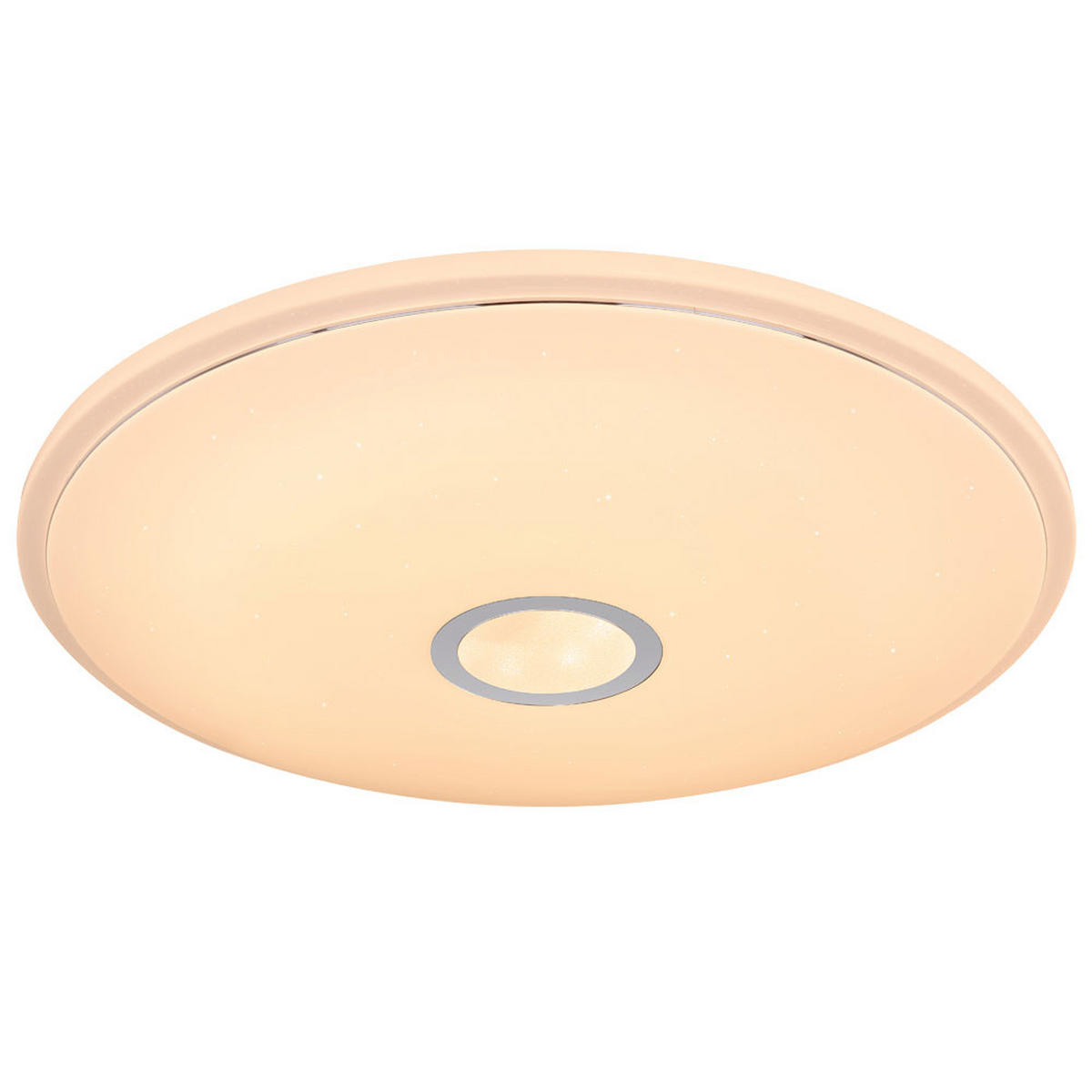 LED DECKENLEUCHTE CONNOR Weiß Kristalloptik - Weiß, Metall (50/50/6.5cm) - Globo Lighting