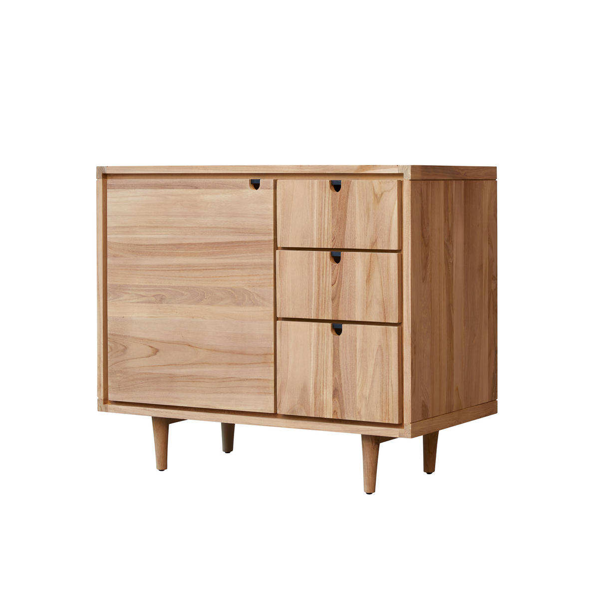 WASCHTISCHUNTERSCHRANK Jonàk Natur aus Teak - Naturfarben, Holz (93/80/50cm) - Tikamoon