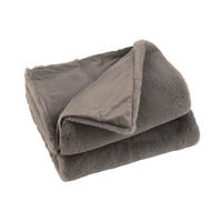 PLAID CUTIE - Plüsch - Taupe - 180/130/3 cm - Taupe, Textil (130/180cm) - J-Line