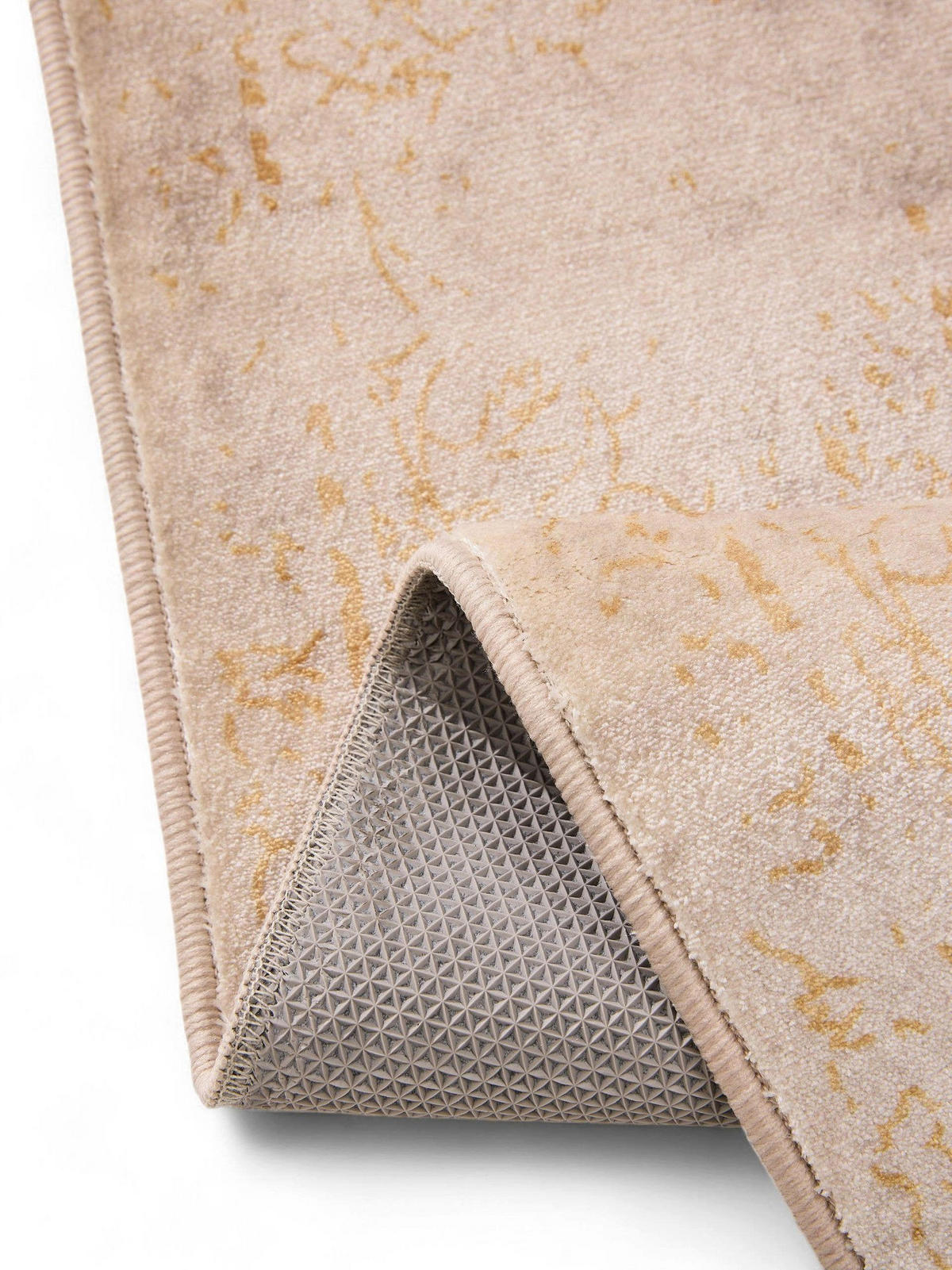 VINTAGE-LÄUFER Miray waschbar 80/240 cm - Beige/Gelb, Kunststoff (80/240cm) - benuta Nest