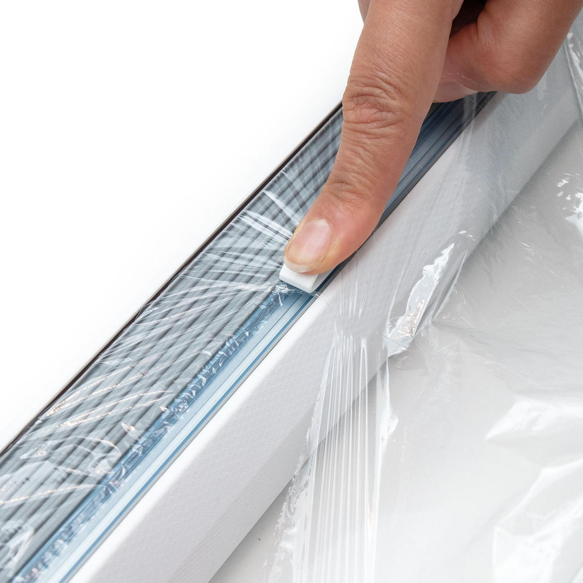 FOLIENSCHNEIDER Frischhaltefoliespender magnetisch - Weiß, Kunststoff (6.5/6.1/37.5cm) - Intirilife