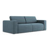 3-SITZER SOFA Strukturstoff Stoff Blau - Blau/Schwarz, Kunststoff/Textil (224/80/103cm) - Makamii