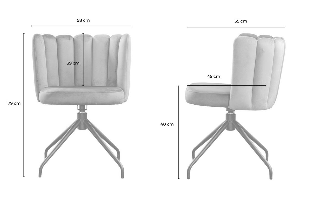 ESSZIMMERSTUHL JADA Grün Velvet Drehbar (360°) - Grün, Kunststoff/Textil (58/79/55cm) - KAWOLA