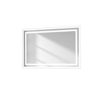 BADSPIEGEL mit Beleuchtung 60/40/3,5 cm - Weiß, Glas (40/3.5/60cm) - EMKE