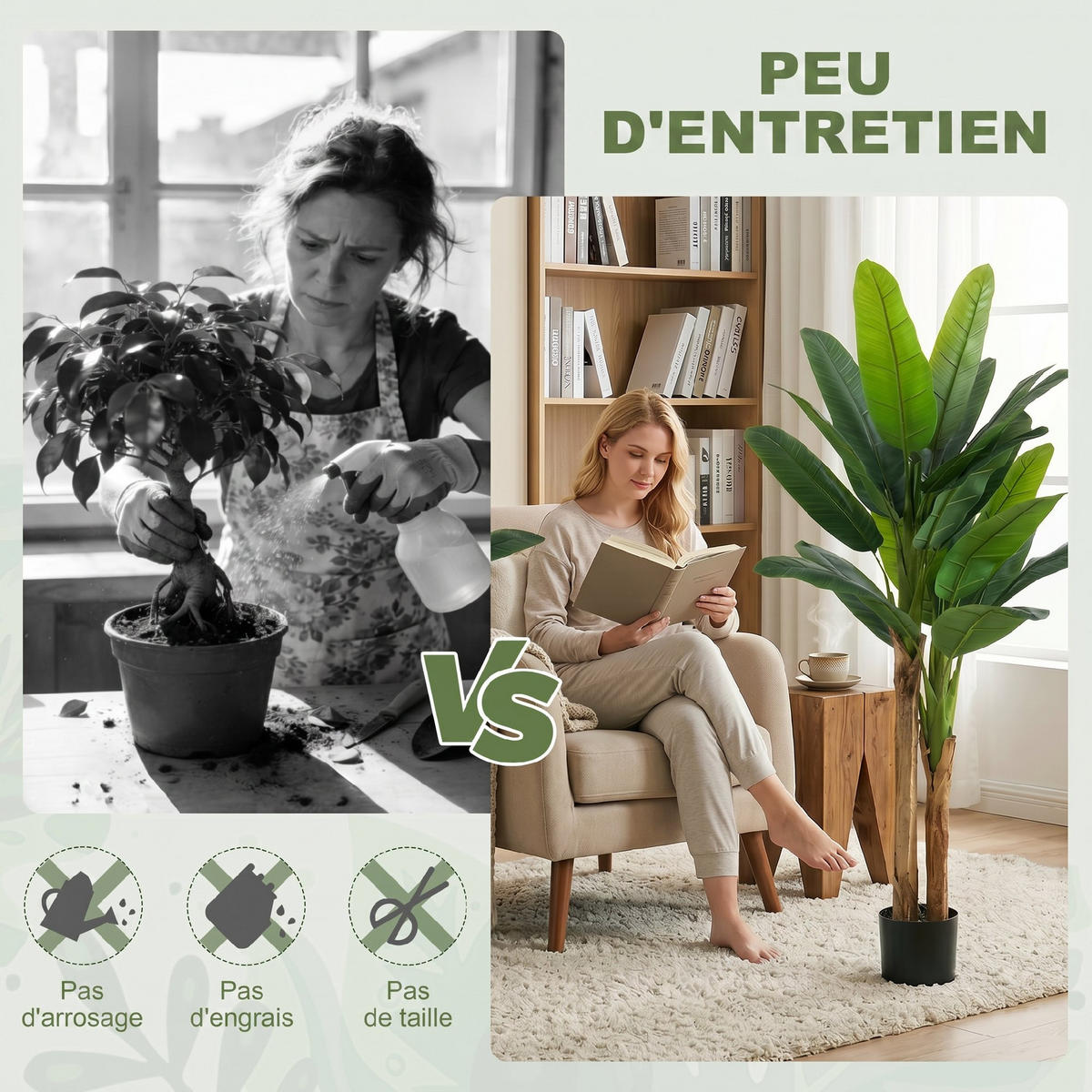 PFLANZENSET Grün Bananenbaum realistisch mit Topf 150 cm (2er-Set) - Grün, Kunststoff (150cm) - PANGIVO