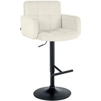 BARHOCKER Samt Creme - Creme/Schwarz, Textil/Metall (60/93/56cm) - CLP