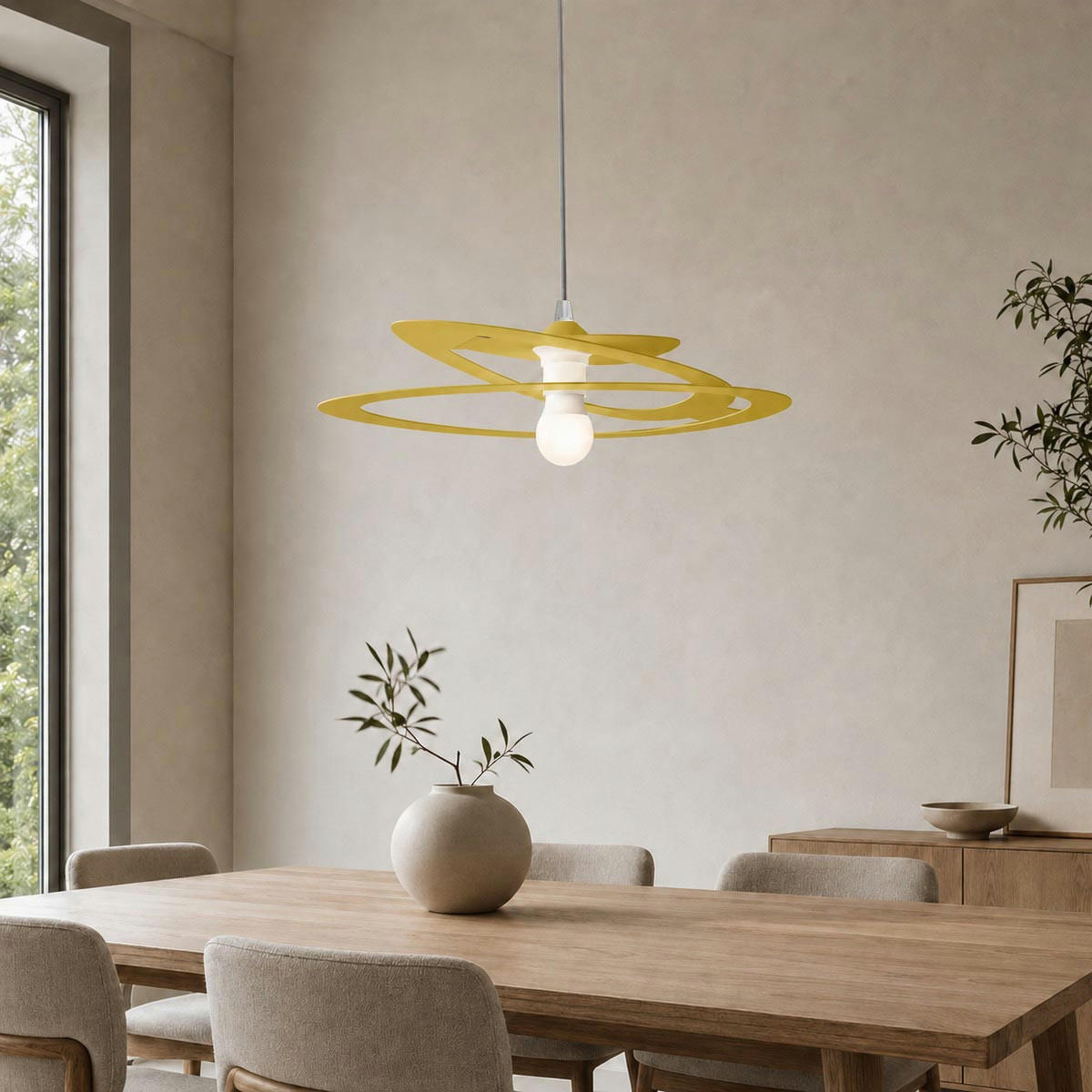 HÄNGELEUCHTE Dilate - Gelb, Metall (34/40/7.5cm) - Lumicom