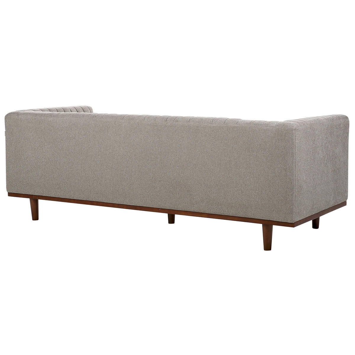 3-SITZER-SOFA hellbraun Skaule - Dunkelbraun/Braun, Textil (205/71/82cm) - Beliani