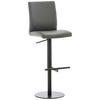 BARHOCKER Cathy, Gestell schwarz, Kunstleder Grau - Schwarz/Grau, Kunststoff/Textil (40/100/49cm) - TPFLiving