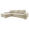 ECKSOFA Bangkok Mini Premium - Sandfarben/Silberfarben, Holz/Textil (274/182cm) - MIRJAN24