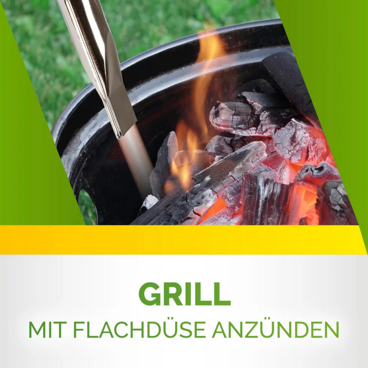 ELEKTRISCHER UNKRAUTBRENNER 2000W Grün Metall Kunststoff - Grün, Kunststoff/Metall (7.5/17/98cm) - Kinzo