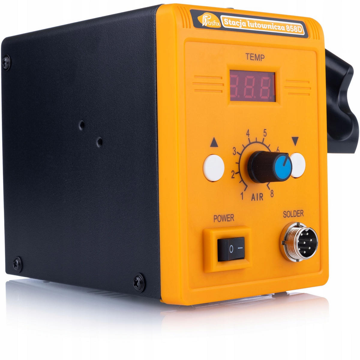 LÖTSTATION 858D Hot-Air, 700 W, 100-500 °C, 3 Düsen, LÖTKOLBEN, TACKER, 200 Klammern, Koffer Set - Multicolor, Kunststoff/Metall (20/30/30cm)