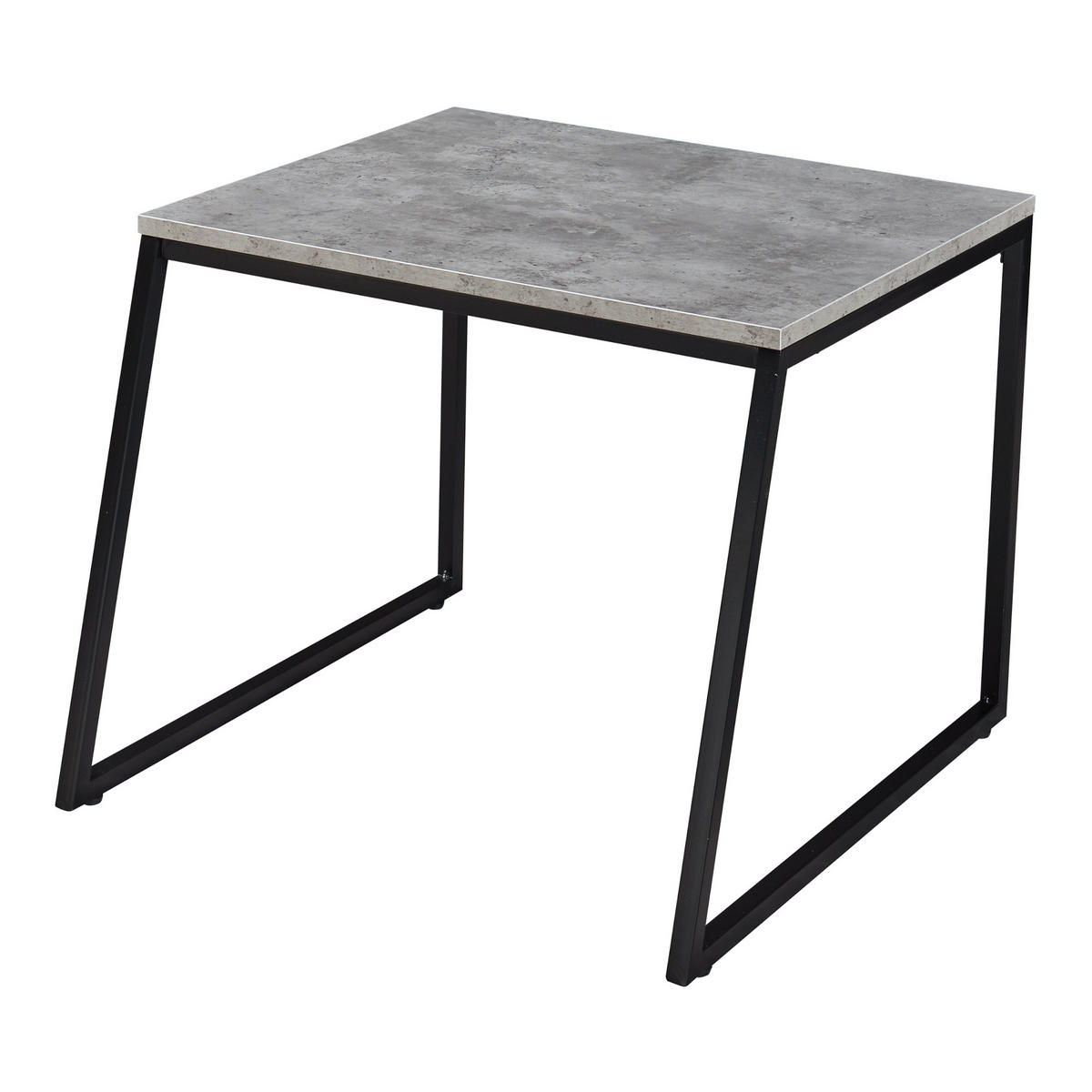 SATZTISCH-SET 2 TLG. Hyllestad - Schwarz/Grau, Holzwerkstoff/Metall (83/50/38cm) - [en.casa]
