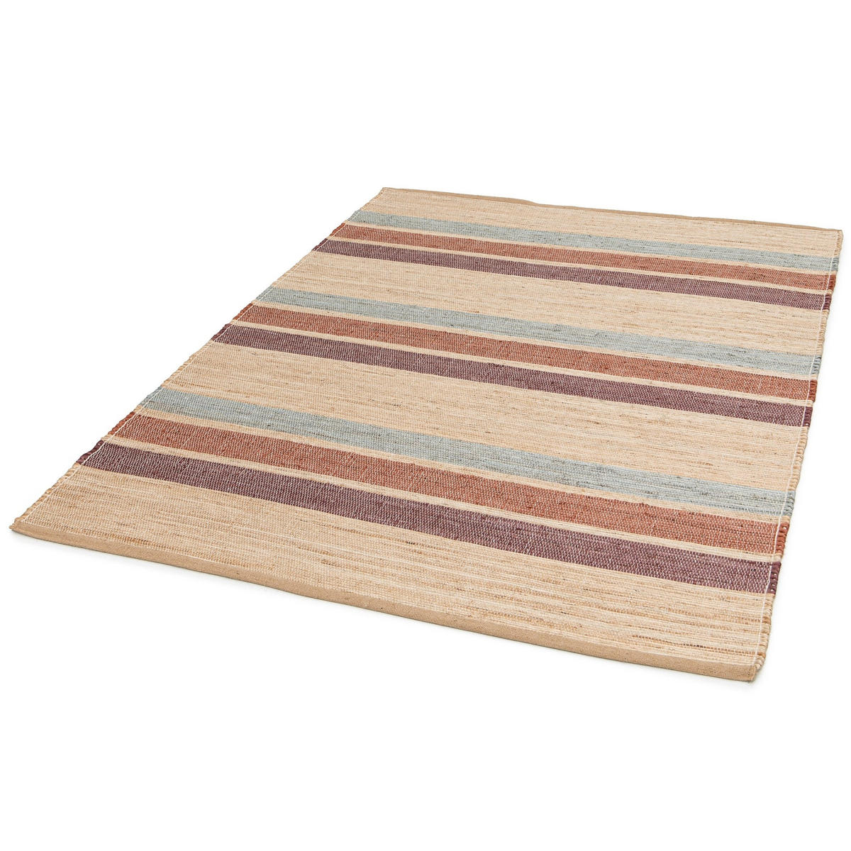 DESIGN-TEPPICH aus handgewebter Jute mehrfarbig - Multicolor, Naturmaterialien (200/290cm) - AFK Living