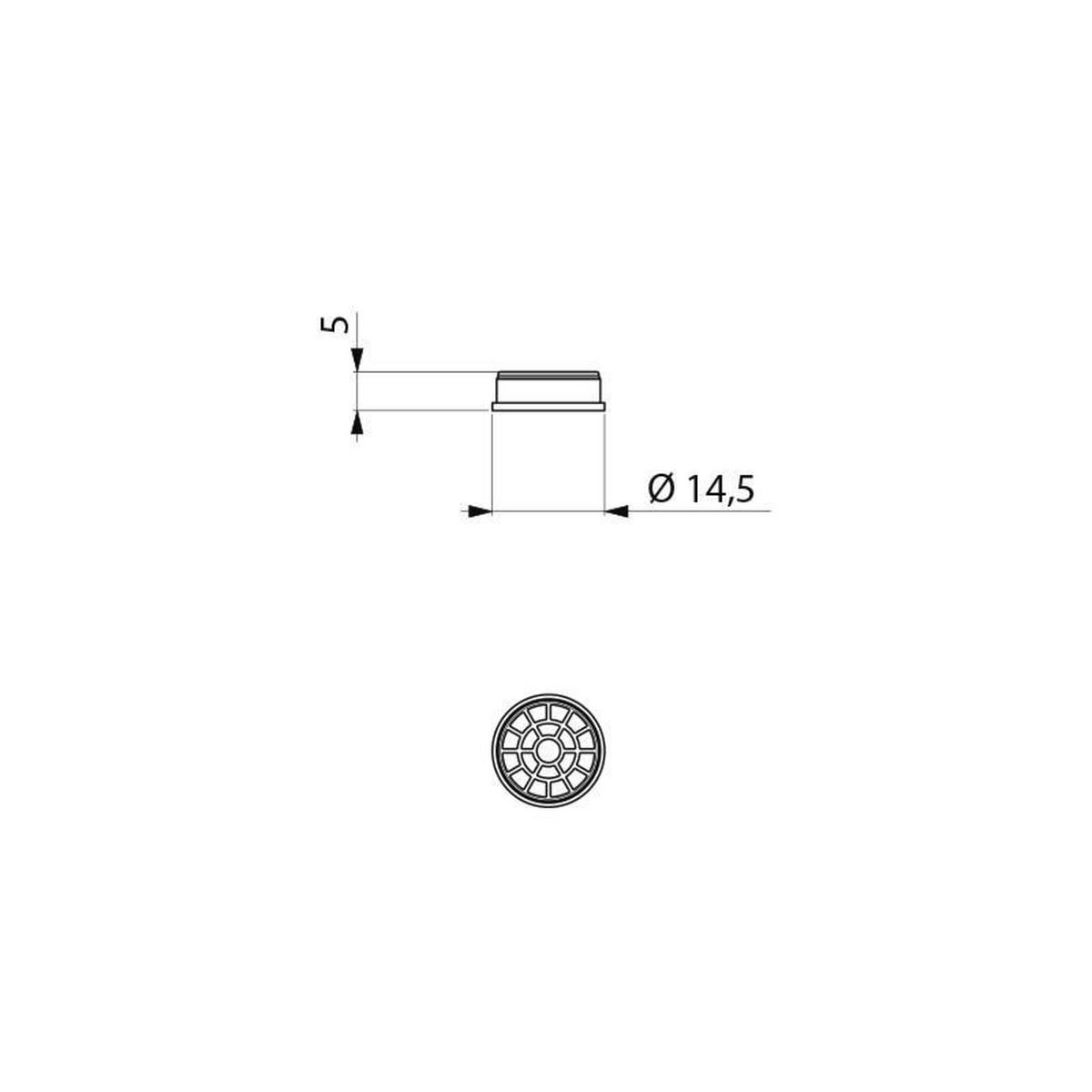 STRAHLREGLER D13 mm aus Hostaform® - Chromfarben, Metall (8/2/6cm) - Delabie