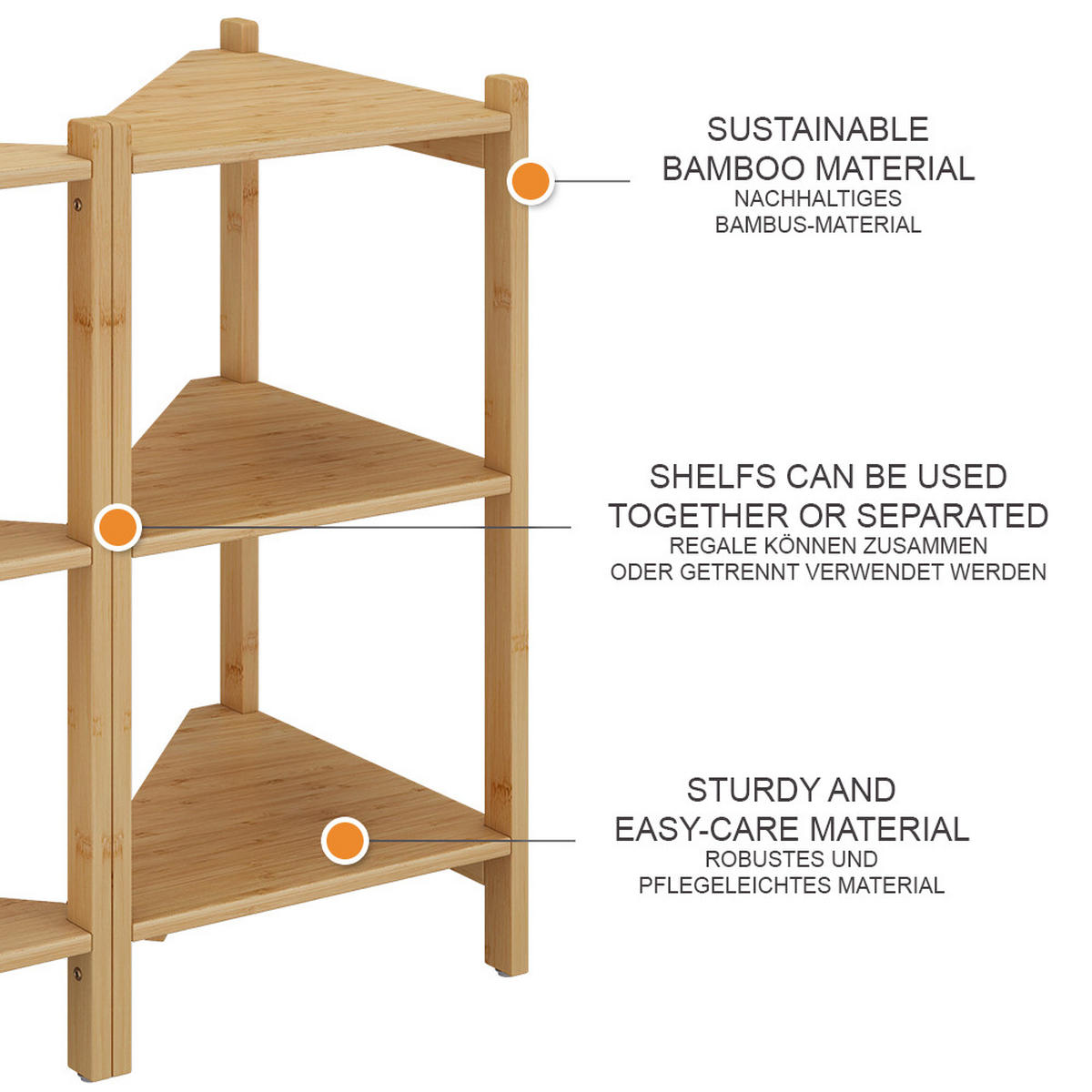 WASCHBECKENUNTERSCHRANK Zeno Bambus 68 x 60.5 cm 2er Set - Grün, Holzwerkstoff (68/60.5/33.5cm) - Vicco